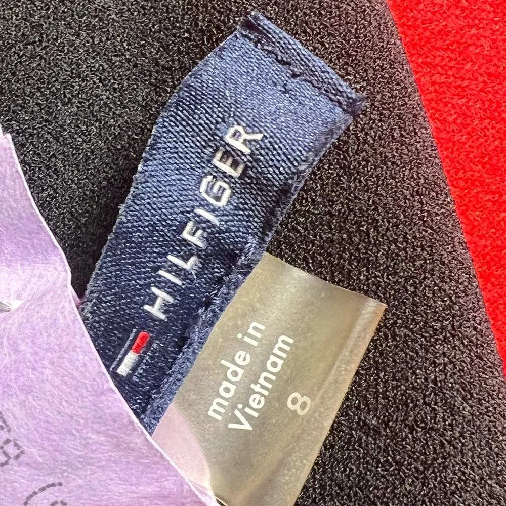 Tommy Hilfiger Striped Midi Dress - Black, Purple, White - Picture 7 of 10